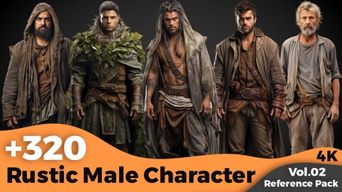 +320 Rustic Male Character Concept(4k)