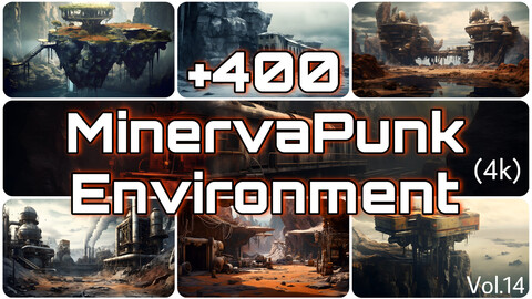 +400 Minervapunk Environment Concept(4k)