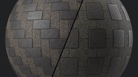 Tile Materials 42- Slate Stone Tiling By Gravel | Sbsar Pbr 4k Seamless