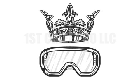 Crown king new construction builder with safety glasses vintage concept vector illustration