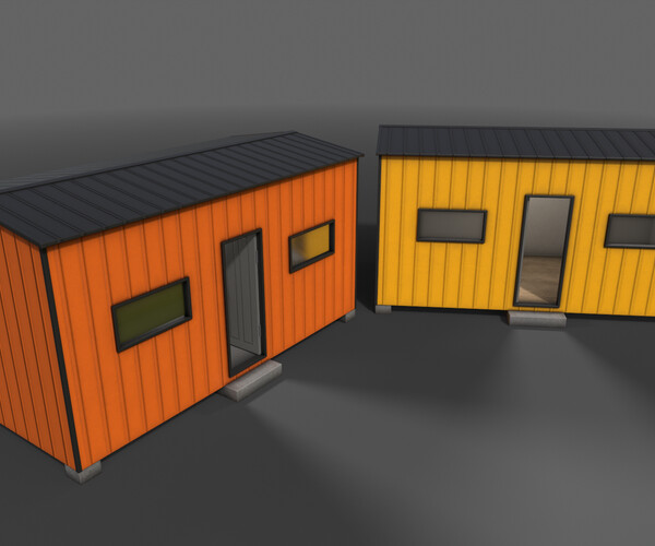 ArtStation - PBR Shed House B 20ft V3 | Game Assets