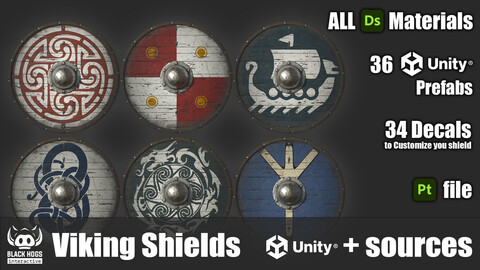 Viking Shields - Unity and Sources!