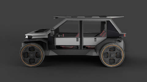 SiFi JEEP Game Ready Lowpoly Model