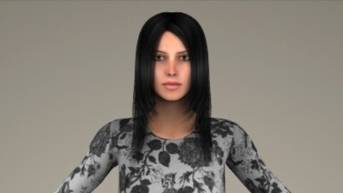 Young Sexy Girl 3D Character