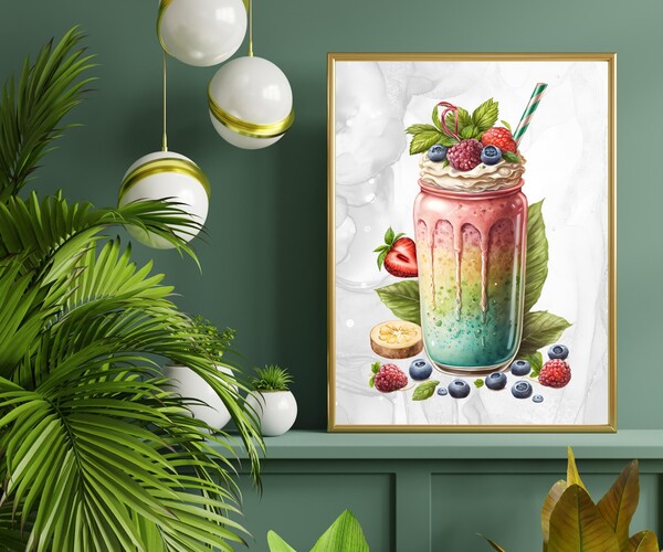 ArtStation - Watercolor Smoothies And Juices 4 | Artworks