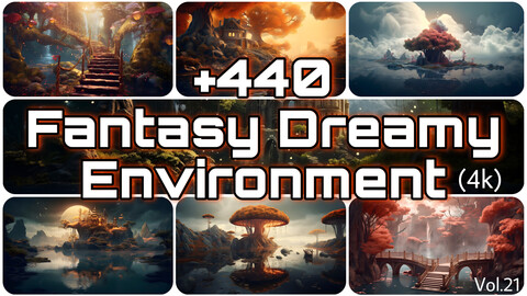 +440 Fantasy Dreamy Environment Concept (4k)