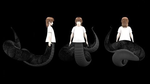 3D ANIME SNAKE BOY VRCHAT AVATAR