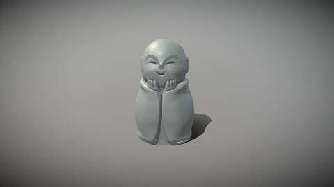 Jizo Buddha Statue 3D Print Model