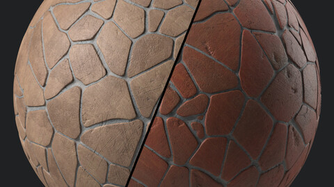 Stone Wall Materials 75- Decorative Brush Rock Stone Wall | Sbsar Pbr 4k Seamless