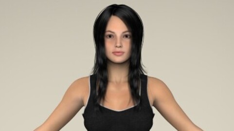 Realistic Young Beautiful Teen Girl 3D Character