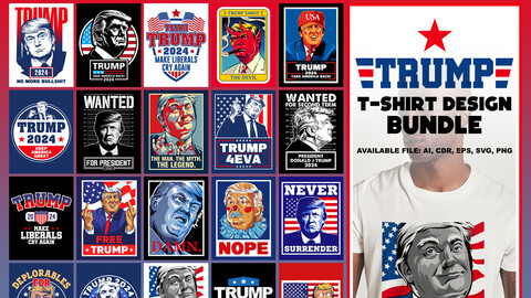 Trump T-shirt Design Bundle