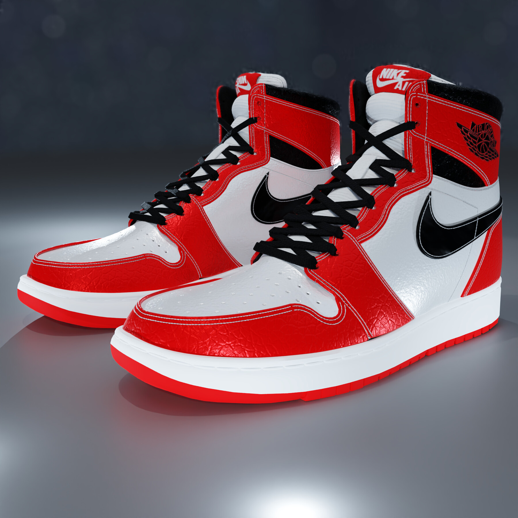 ArtStation - Nike Air Jordan 1 Retro High - Chicago Bulls | Game