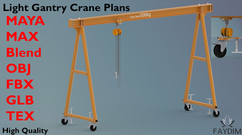 Light Gantry Crane Plans 500kg