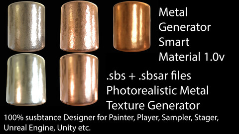 Metal Generator Smart Material Substance Designer and Painter