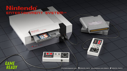 NES Console – Nintendo 8 Bits | Lowpoly | 4K Textures