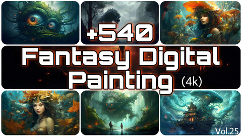 +540 Fantasy Digital Painting Concept(4k)