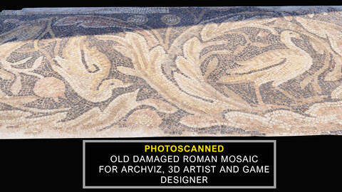 Roman Italian Mosaic Tiles Texture Pack for Game Developers, 3D Artists, and Ancient World projects