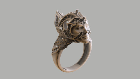Face Ring 3D-print model file