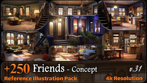 250 Friends Concept Reference Pack | 4K | v.31