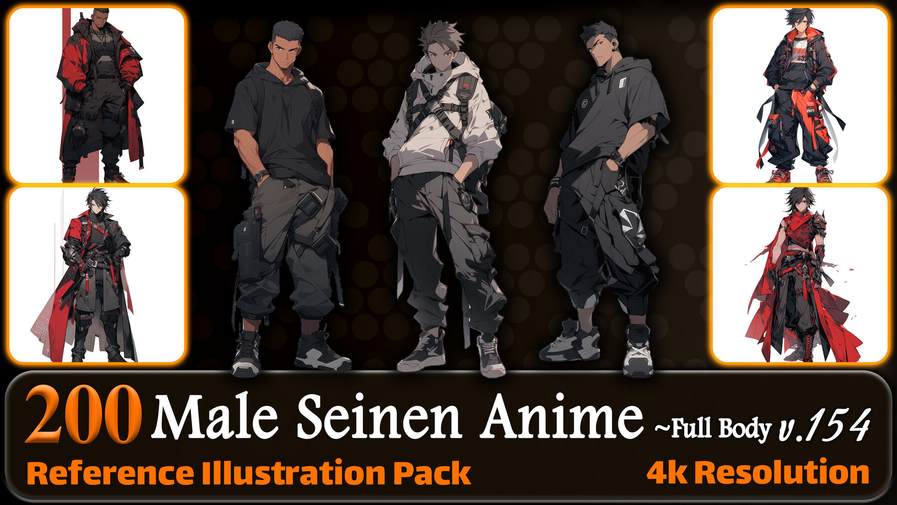 ArtStation - 200 Anime Character (Full Body) Reference Pack, 4K