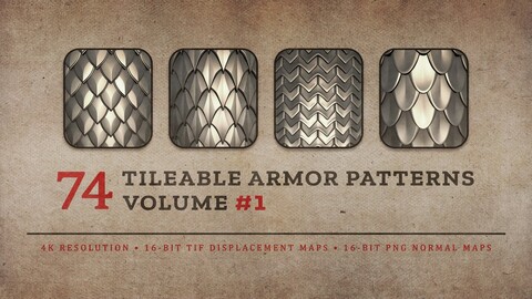 74 Tileable Armor Patterns Vol. 1