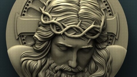 Jesus Christ pendant-1 3D-print model file