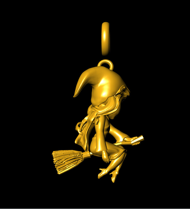 ArtStation - Little Witch Pendant 3D-print model file | Resources