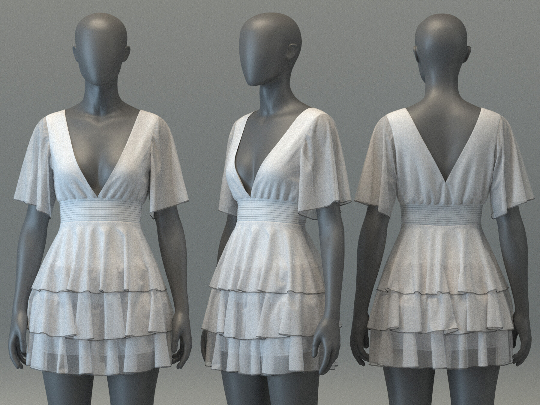 ArtStation - Dress with Layered Skirt | Resources
