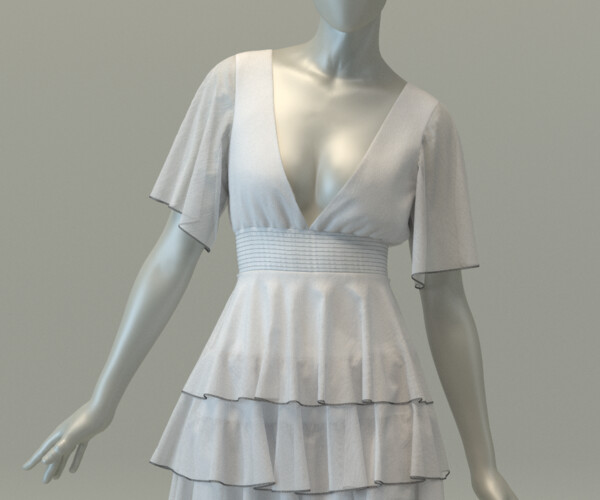 ArtStation - Dress with Layered Skirt | Resources