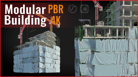 Modular Building 11 Low-poly 3D model