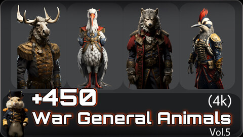 +450 War General Animals Concept(4k)