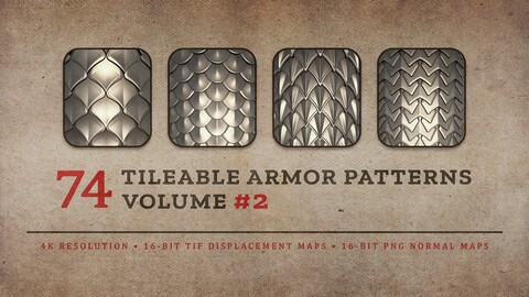 74 Tileable Armor Patterns Vol. 2