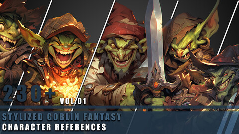 230+ Stylized Goblin Fantasy - Character References Vol.01