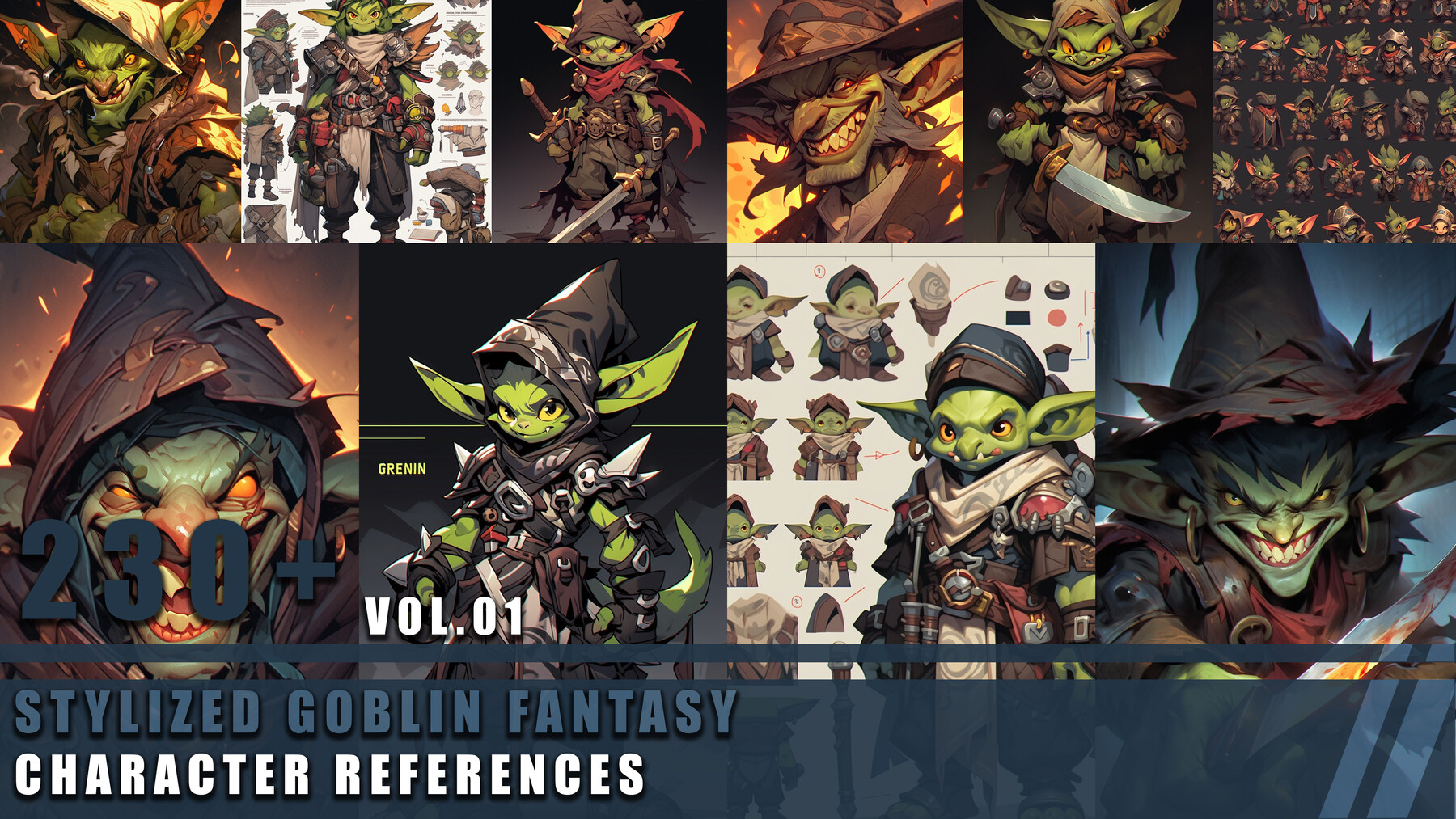 Artstation 230 Stylized Goblin Fantasy Character References Vol01