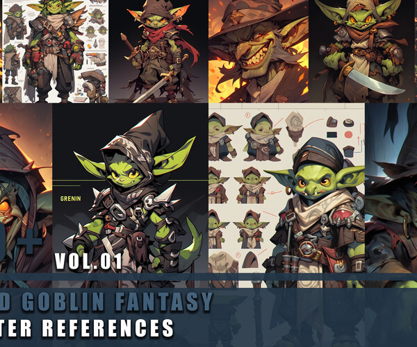 Artstation 230 Stylized Goblin Fantasy Character References Vol 01