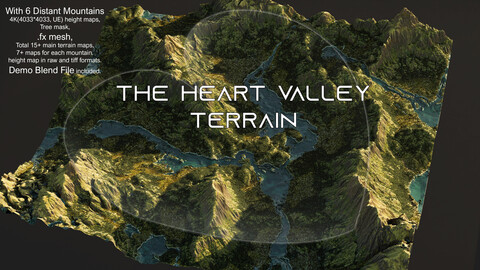 Heart Valley Terrain (10x10 KM)