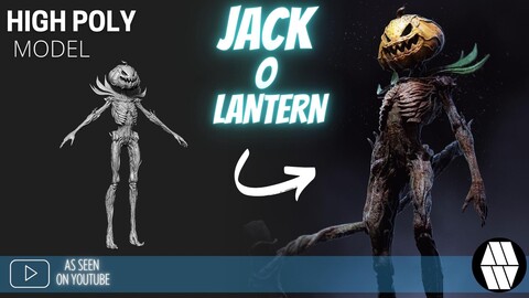 ZBrush Model: Jack-O-Lantern High Poly ZTL & FBX