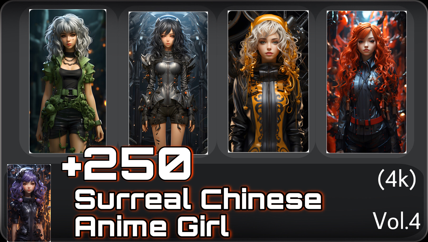 +250 Surreal Chinese Anime Concept (4k)