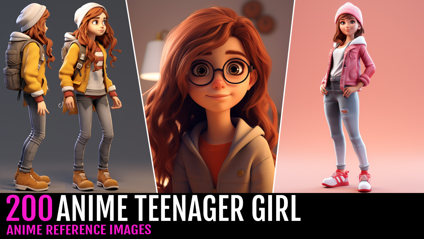 ArtStation - 200 ANIMATION TEENAGER GIRL | Artworks