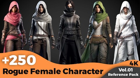 +250 Rogue Female Character Concept(4k)