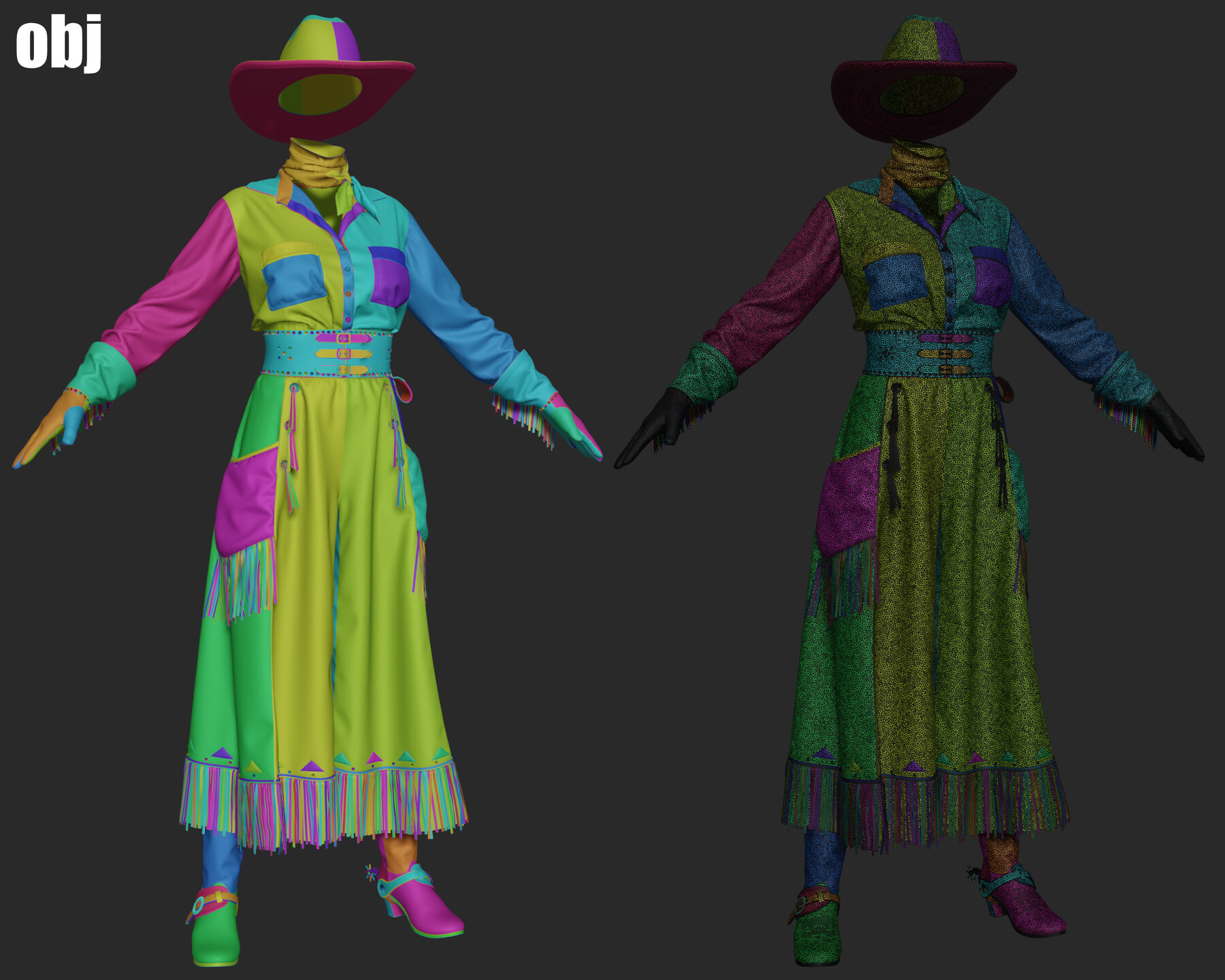 ArtStation - Old West Woman's Outfit. Marvelous Designer/Clo3d project ...