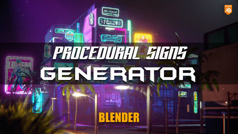 Procedural Sign Generator for Blender