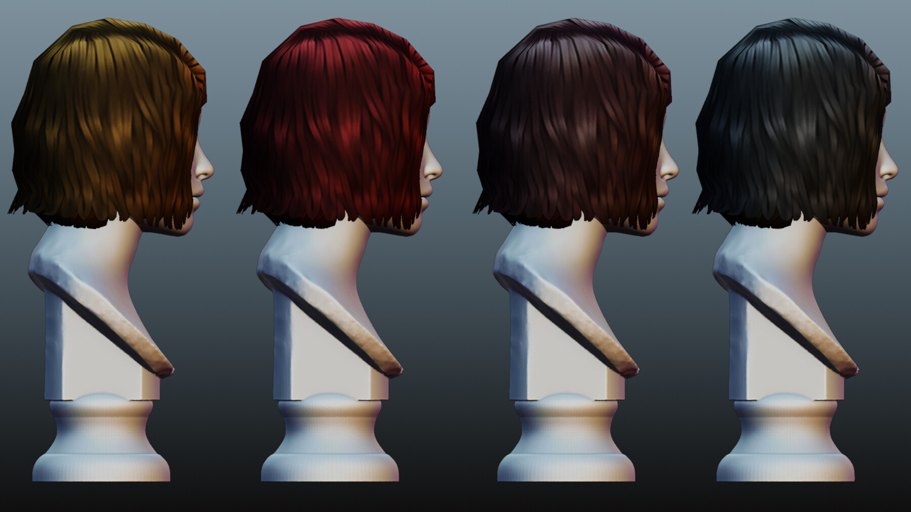 ArtStation - Female Colorable Hair With Accessorie