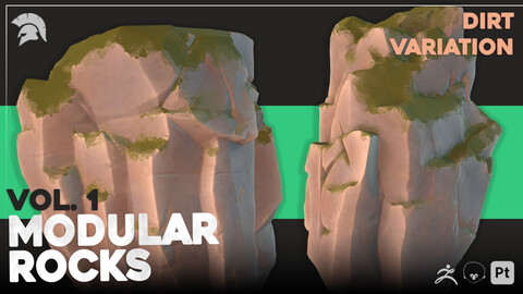 Modular Rocks - Vol. 1 - Stylized - Dirt Variation