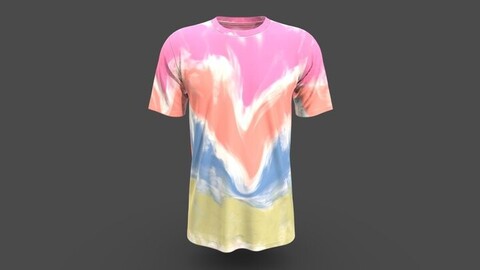 Men Tie-Dye Apparel 3D Tee