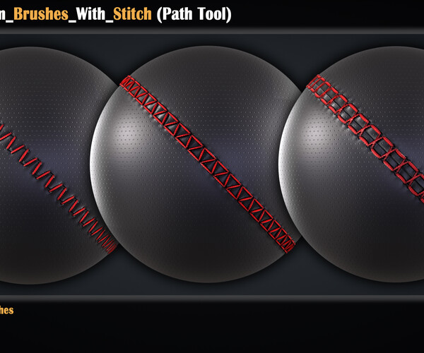 ArtStation - Dynamic Seam_Brushes_With_Stitch (Path Tool) | Brushes