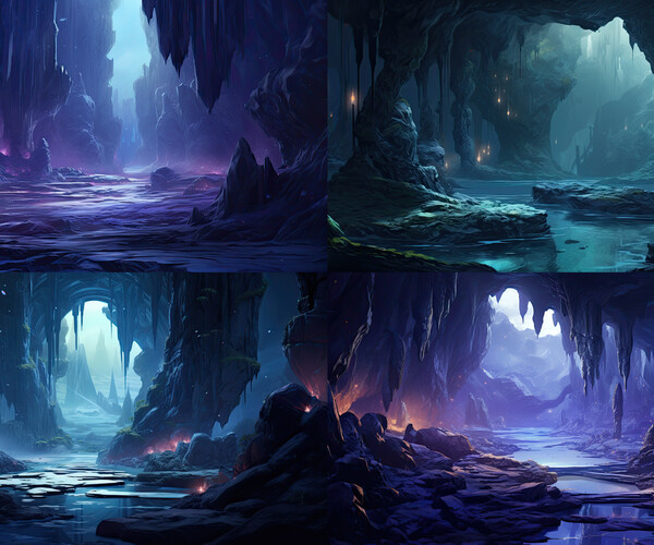 ArtStation - 205 arts - Celestial Observatory Cave Environment Anime ...