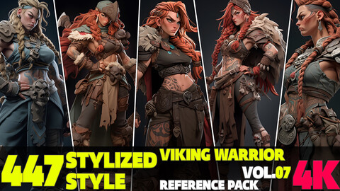 447 4K Stylized Viking Warrior Reference Pack Vol.07