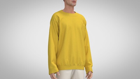 Oversized Sweater, Marvelous Designer, Clo +obj, fbx