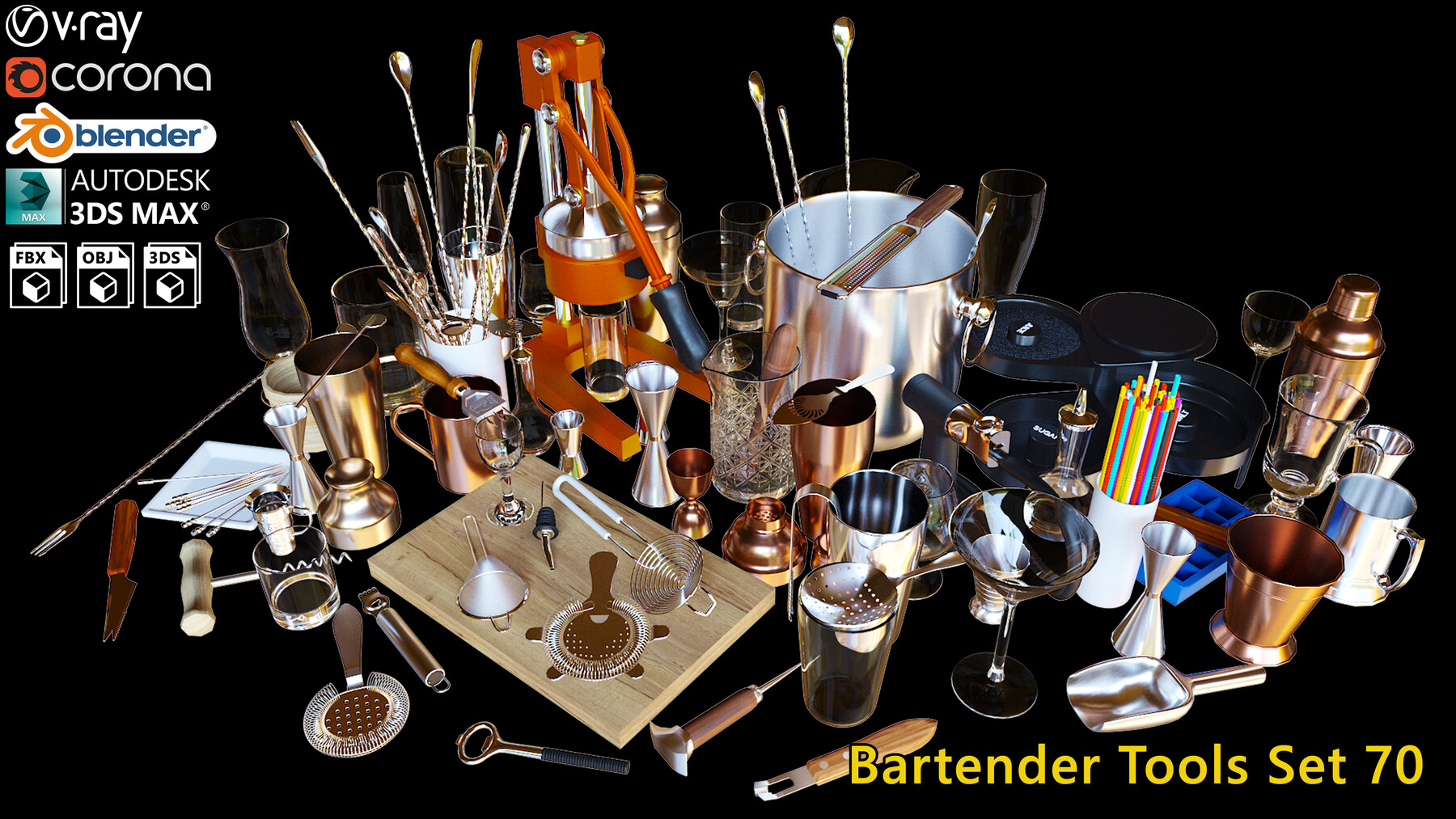 Bartenders Knife and Zester Set, Bar Tools Set